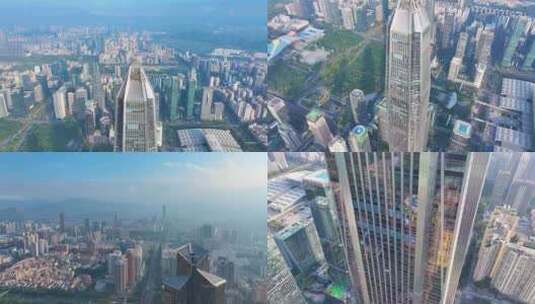平安金融中心大厦深圳航拍城市地标高楼大厦高清在线视频素材下载