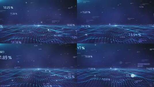 蓝色科技数字粒子地球LED背景视频高清在线视频素材下载