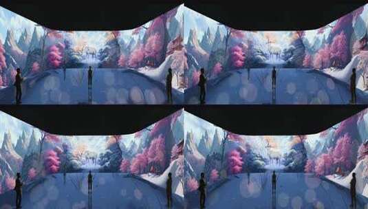 山海经-夫诸沉浸式空间效果高清在线视频素材下载