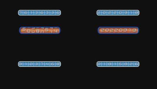 数字抽奖滚动数码转动高清AE视频素材下载