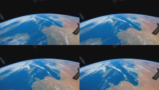 国际空间站飞越地球高清在线视频素材下载