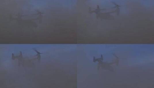 鱼鹰飞机在灰尘中升起高清在线视频素材下载