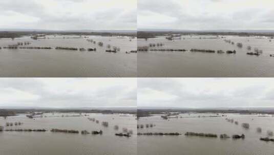 洪水造成的破坏高清在线视频素材下载