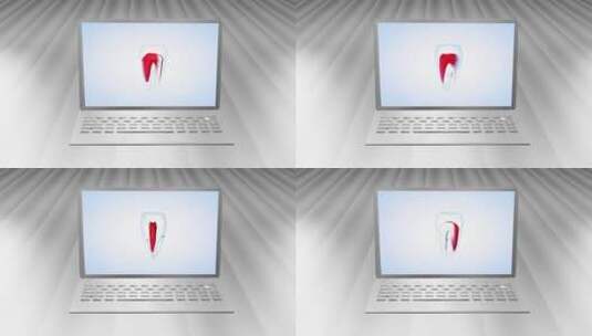 牙齿健康科技感概念动画高清在线视频素材下载