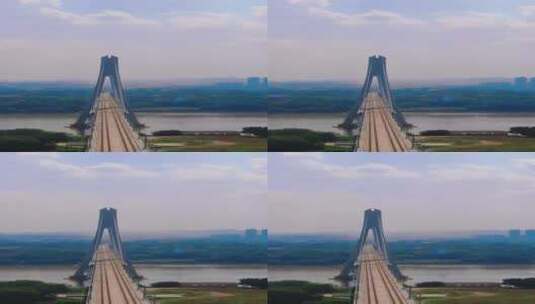 航拍江西赣州特大桥交通竖屏视频高清在线视频素材下载