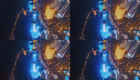 繁华上海夜景高清在线视频素材下载
