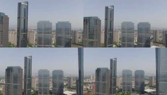 航拍 江西 南昌 城市 CBD 商务建筑高清在线视频素材下载