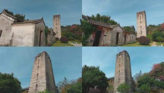 深圳观澜版画村塔楼高清在线视频素材下载