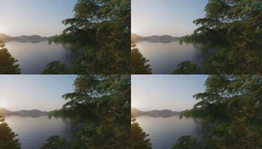 湖面景色高清在线视频素材下载