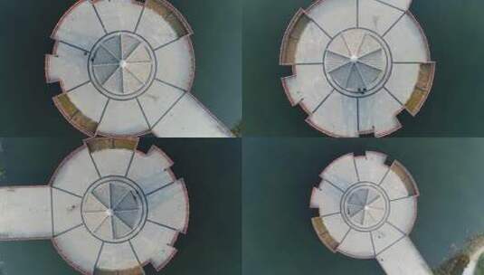航拍燕都古城箭楼由近到远特写高清在线视频素材下载