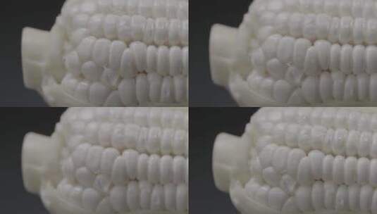 白玉米根部旋转特写LOG高清在线视频素材下载
