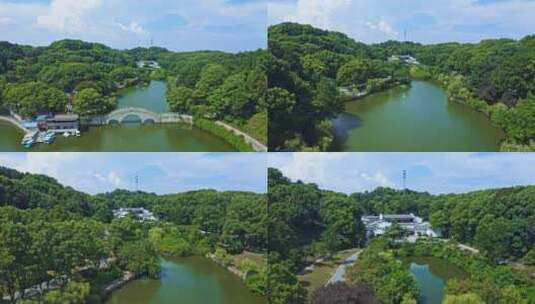 湖南岳阳洞庭湖君山岛旅游景区航拍视频高清在线视频素材下载