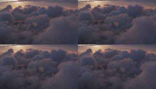航拍天空中的云朵高清在线视频素材下载