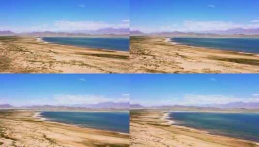 戈壁上的绿宝石，海西蒙古族自治州小柴旦湖高清在线视频素材下载
