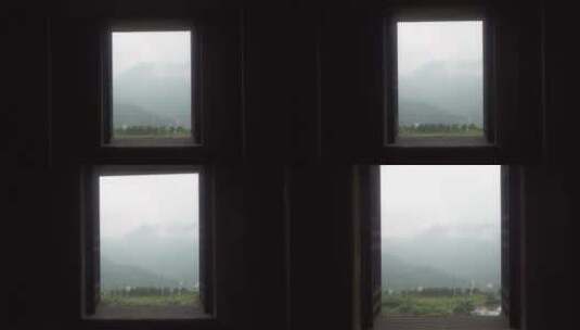 福清东关寨窗外的风景高清在线视频素材下载
