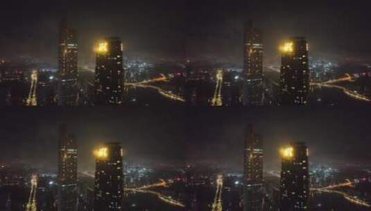 广州ifc航拍空镜高清在线视频素材下载