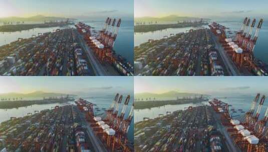 深圳赤湾集装箱码头高清在线视频素材下载