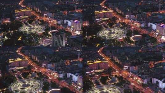 庐陵文化广场夜景高清在线视频素材下载