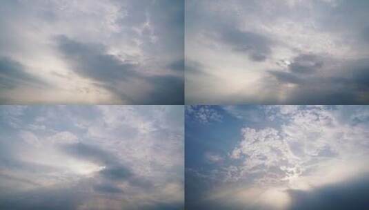 天空太阳云朵阳光穿过云层乌云气象天气变化高清在线视频素材下载