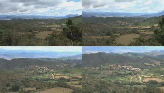 西班牙比利牛斯山脉村庄高清在线视频素材下载