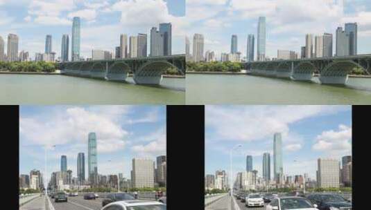 长沙宣传IFS猴子石大桥延时高清在线视频素材下载