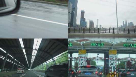 下雨天汽车高速公路上行驶4k视频素材高清在线视频素材下载
