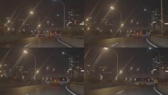 城市夜晚汽车出行高清在线视频素材下载
