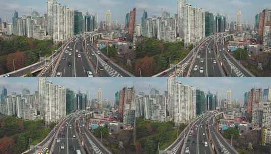 上海城市交通风光高清在线视频素材下载