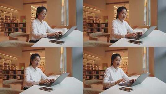 职业女性办公室工作高清在线视频素材下载