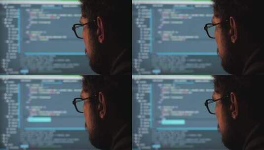 程序员在电脑前工作高清在线视频素材下载