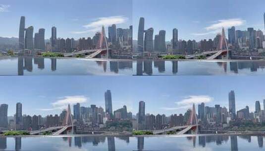 4K  重庆城市建筑景观天际线高清在线视频素材下载