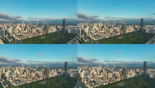 航拍深圳城市建筑群高清在线视频素材下载