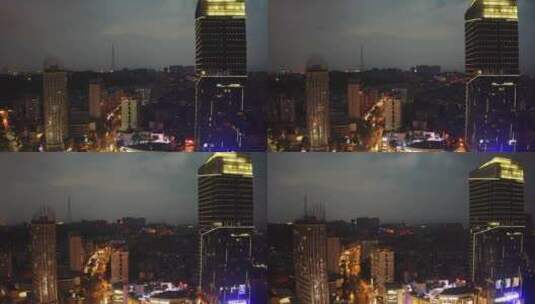 航拍宜昌城市夜景高清在线视频素材下载
