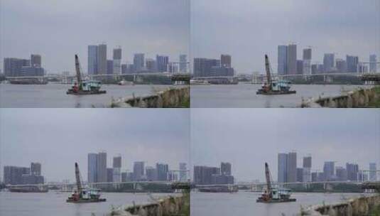 2023广州珠江金融城建设延时高清在线视频素材下载