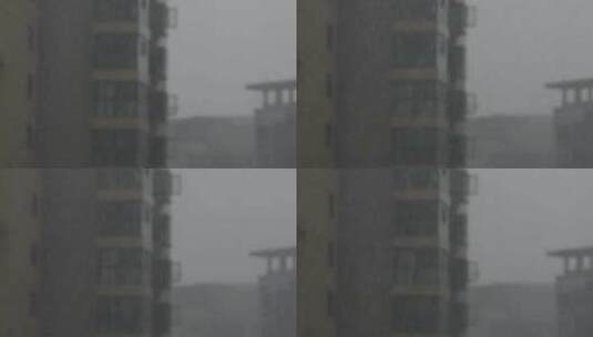 高楼住宅大雨高清在线视频素材下载