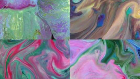 【合集】色彩融合抽象艺术风格背景颜色流动高清在线视频素材下载