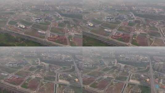 航拍山城重庆城市扩张开发建设高清在线视频素材下载