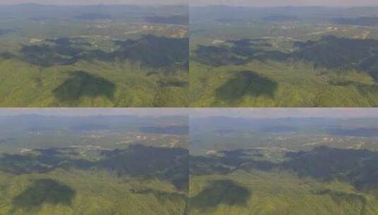 飞机窗外的江西景德镇山区森林高清在线视频素材下载