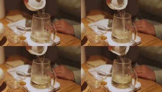 茶艺师泡茶升格慢镜头高清在线视频素材下载