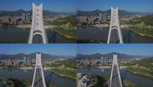 航拍福州淮安大桥景观高清在线视频素材下载