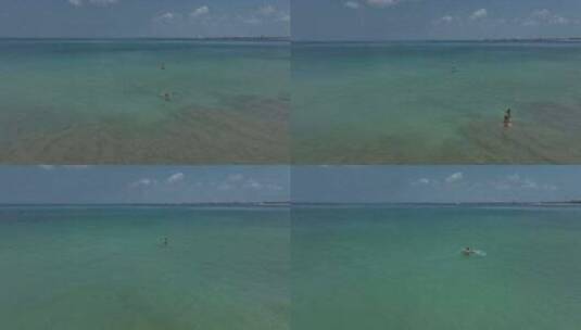 HDR印尼巴厘岛金巴兰海滩自然风光航拍高清在线视频素材下载