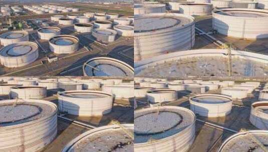 储油罐炼油厂石油化工滨海新区天津中石化高清在线视频素材下载