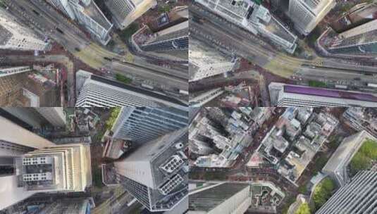 香港铜锣湾街道俯拍高清在线视频素材下载