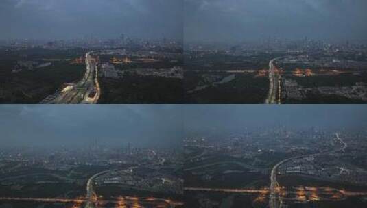 广州华南快速夜景高清在线视频素材下载