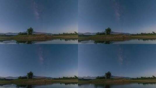 惠州白盆珠水库银河高清在线视频素材下载