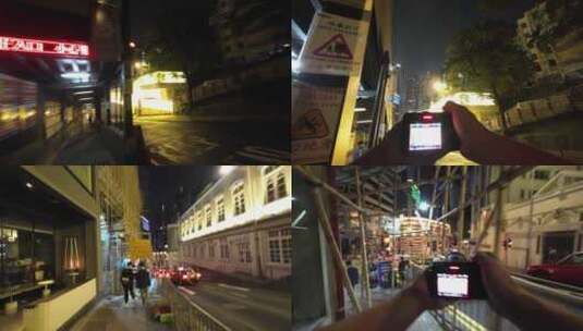 香港摄影师扫街第一视角高清在线视频素材下载
