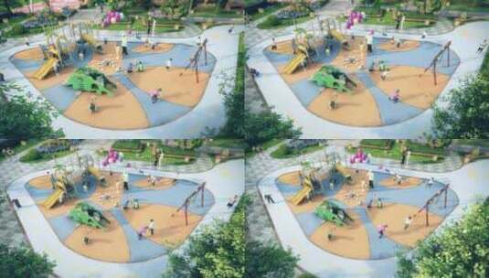 3D三维儿童游乐场高清在线视频素材下载