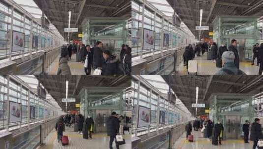 日本京都新干线高铁站台高清在线视频素材下载