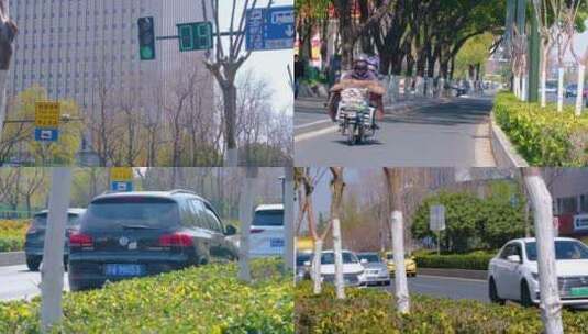 南京城市马路汽车车辆车流视频素材高清在线视频素材下载