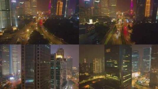 上海市浦东新区外滩陆家嘴商业区世纪大道高高清在线视频素材下载